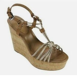 Coach cork platform wedge Heel sandals 7